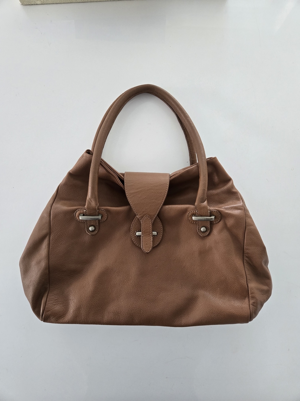 ZARA Woman Soft Brown Leather Tote Shoulder Bag - Ref 4163/304/105 - Picture 3 of 16